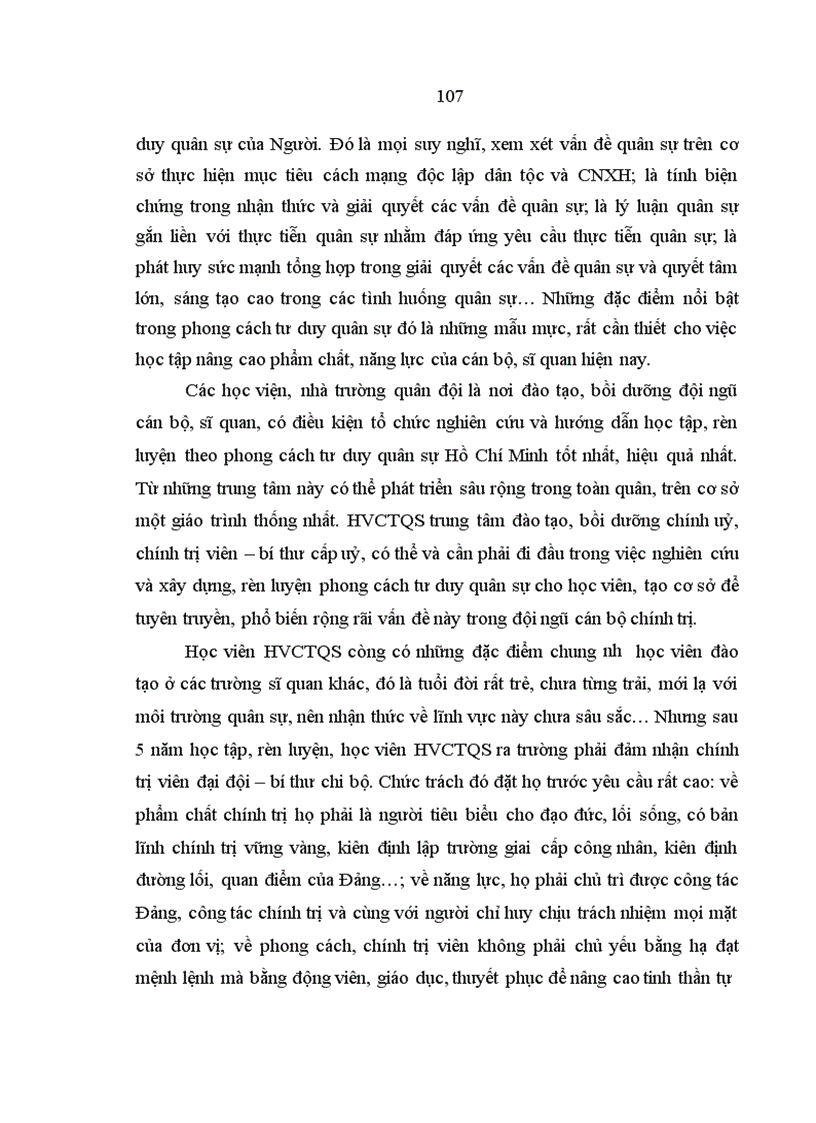 image for page Phong cách tư duy quân sự Hồ Chí Minh với học viên ở Học viện Chính trị Quân sự hiện nay 1