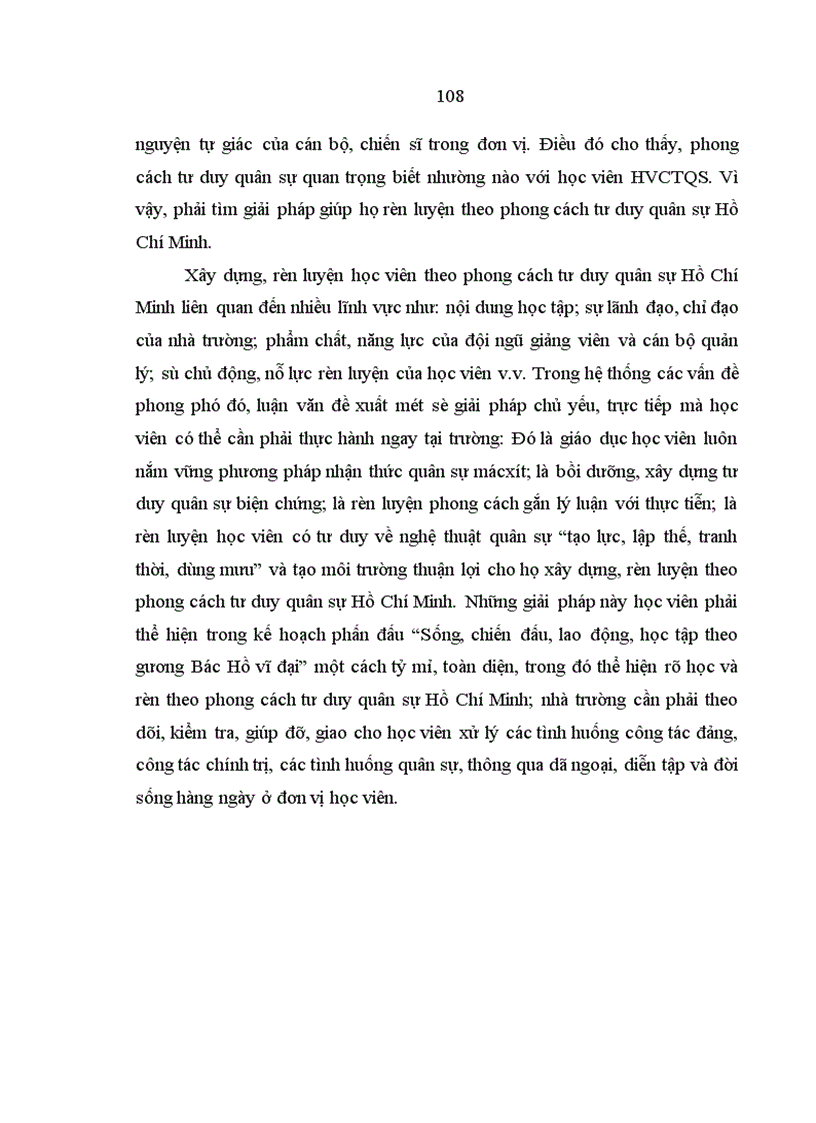 image for page Phong cách tư duy quân sự Hồ Chí Minh với học viên ở Học viện Chính trị Quân sự hiện nay 1