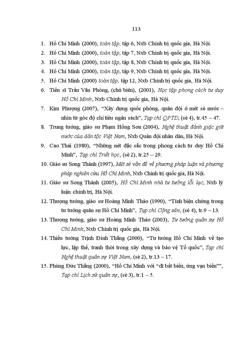 image for page Phong cách tư duy quân sự Hồ Chí Minh với học viên ở Học viện Chính trị Quân sự hiện nay 1