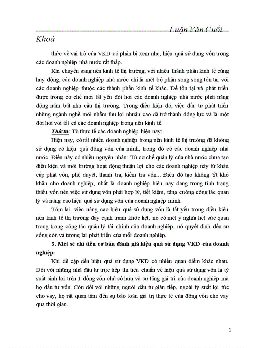 image for page Một số biện pháp nâng cao hiệu quả sử dụng VKD ở Công ty bia HABADA