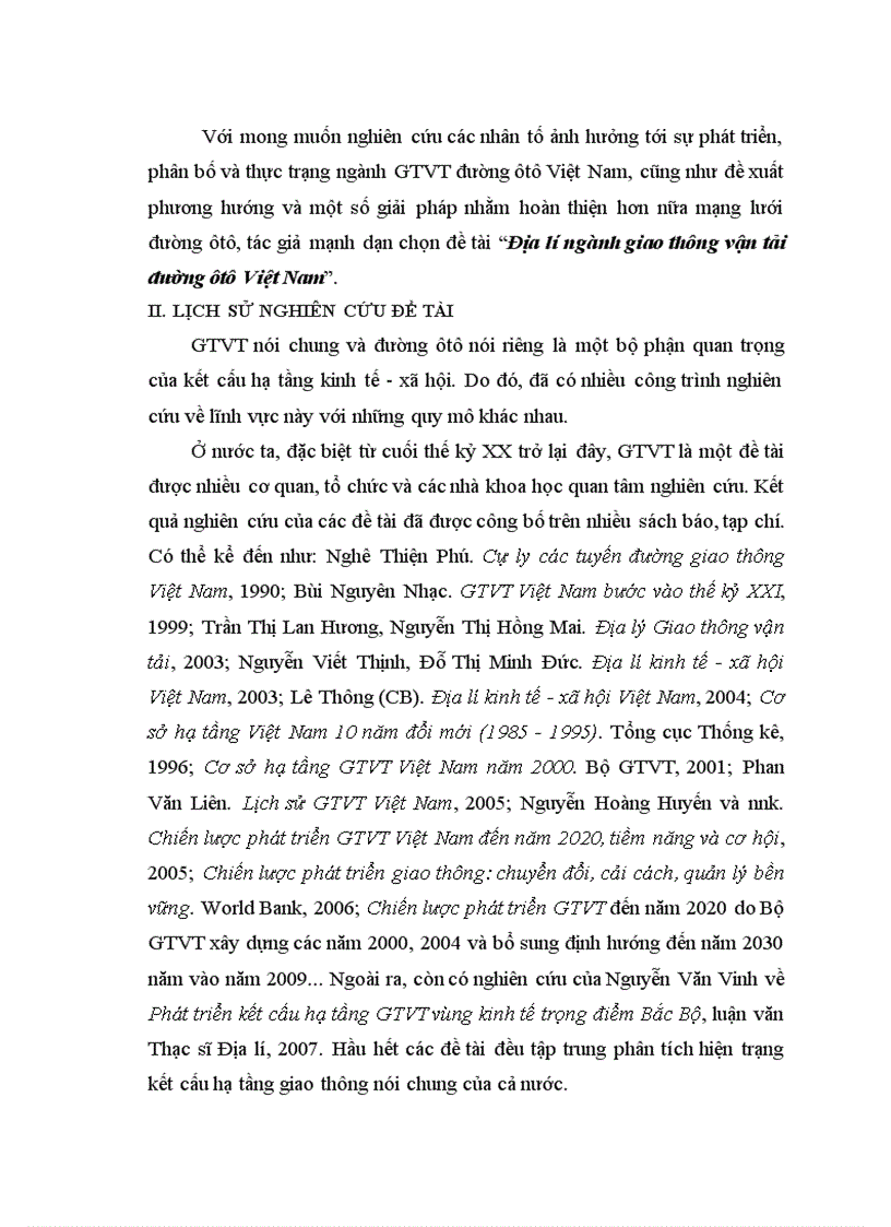 image for page Địa lí ngành giao thông vận tải đường ôtô Việt Nam 1