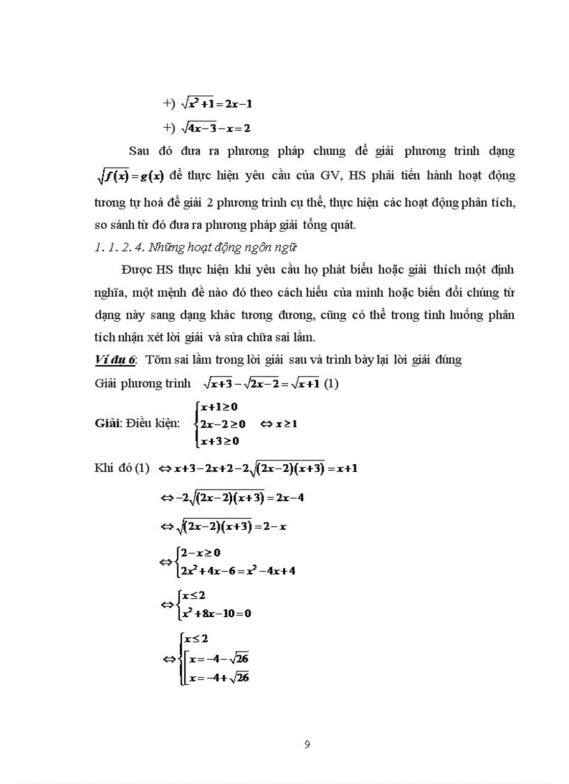 image for page Vận dụng quan điểm hoạt động trong dạy học phương trình vô tỷ ở trường trung học phổ thông 1