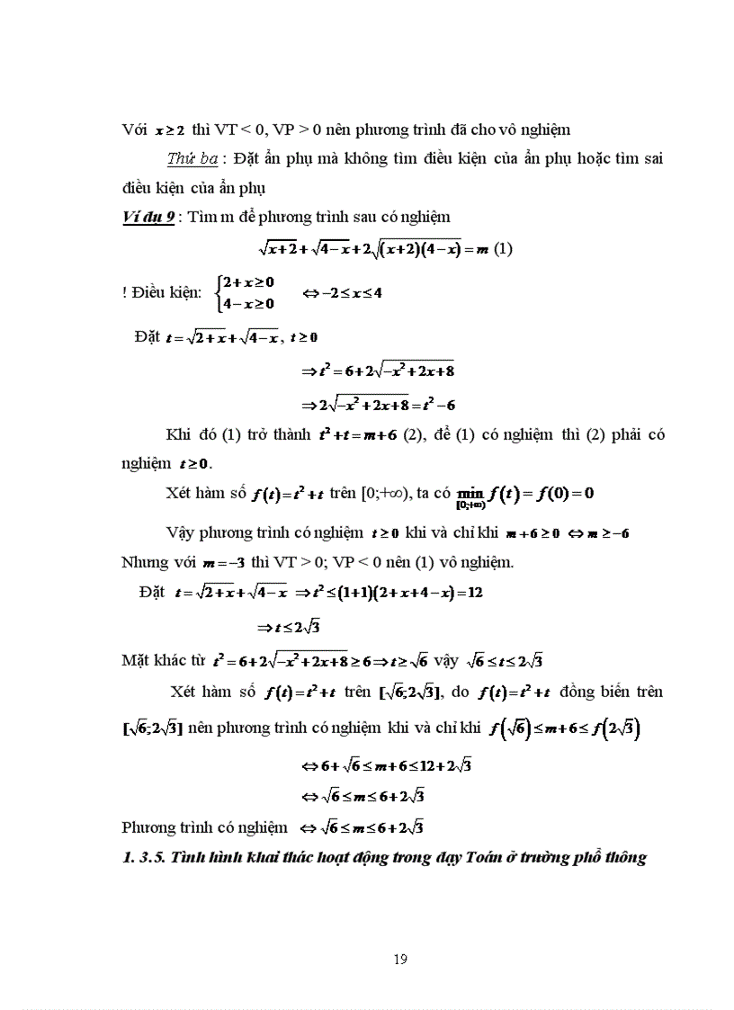image for page Vận dụng quan điểm hoạt động trong dạy học phương trình vô tỷ ở trường trung học phổ thông 1