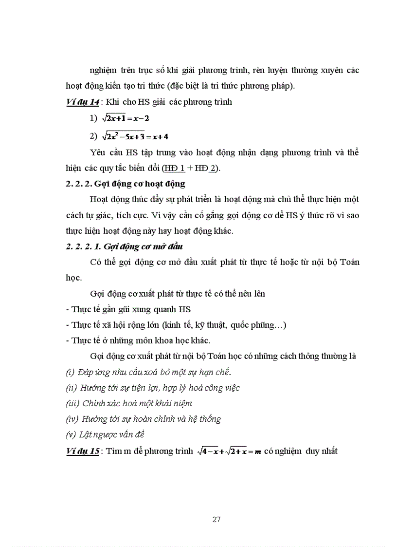 image for page Vận dụng quan điểm hoạt động trong dạy học phương trình vô tỷ ở trường trung học phổ thông 1