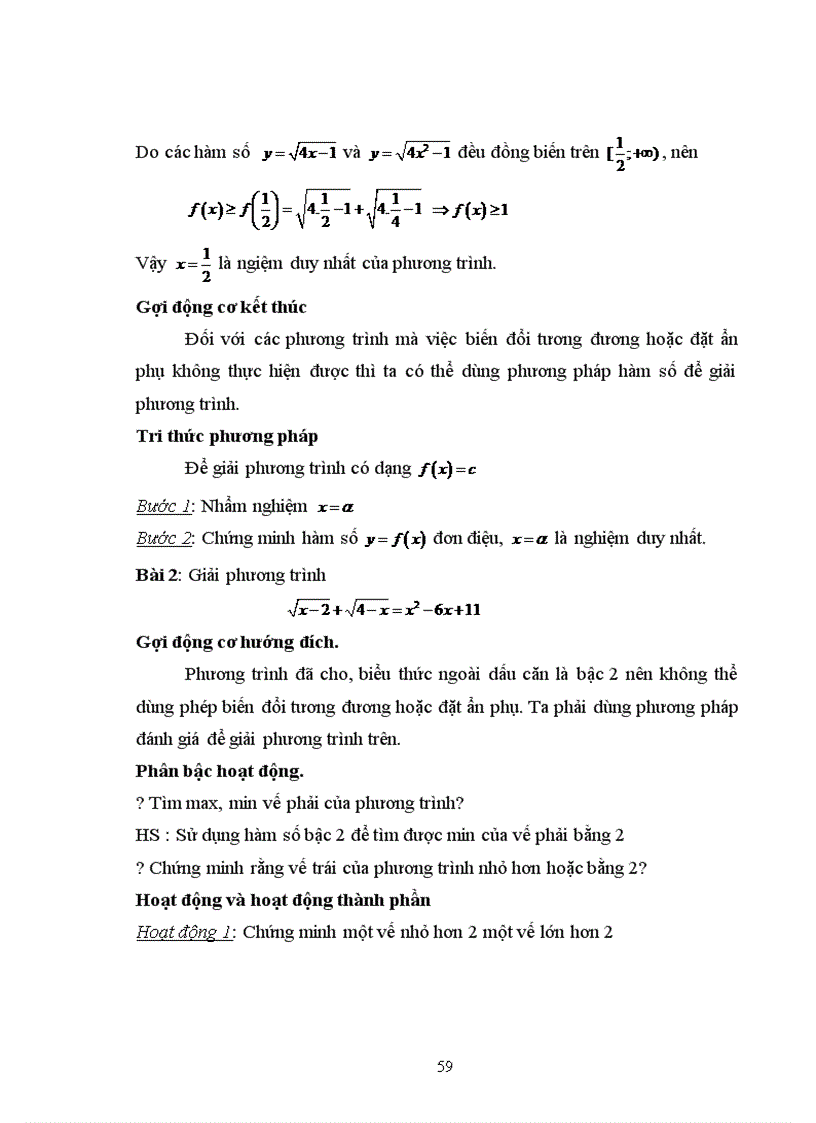 image for page Vận dụng quan điểm hoạt động trong dạy học phương trình vô tỷ ở trường trung học phổ thông 1