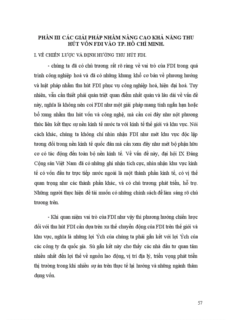 image for page Các giải pháp nhằm nâng cao khả năng thu hút vốn FDI vào TP