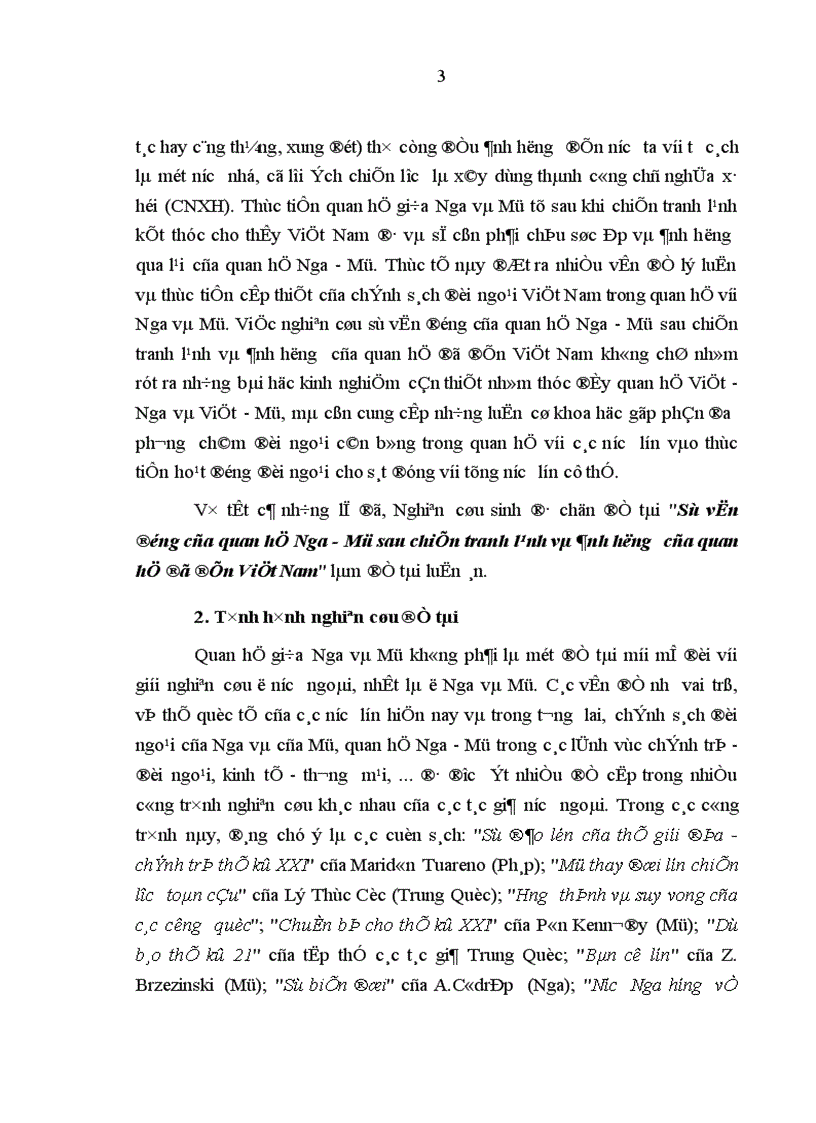 image for page Sự vận động của quan hệ Nga Mỹ sau chiến tranh lạnh và ảnh hưởng của quan hệ đó đến Việt Nam