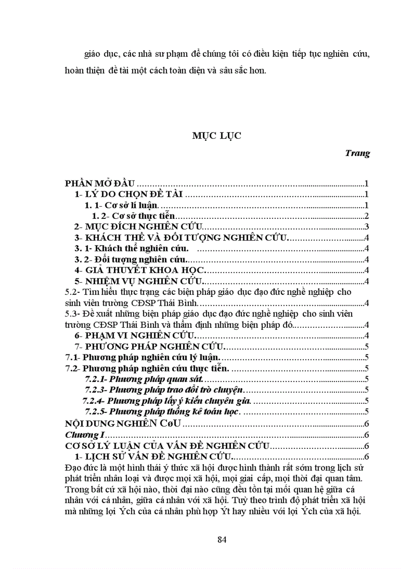 image for page Biện pháp giáo dục đạo đức nghề nghiệp cho sinh viên trường Cao Đẳng Sư Phạm Thái Bình