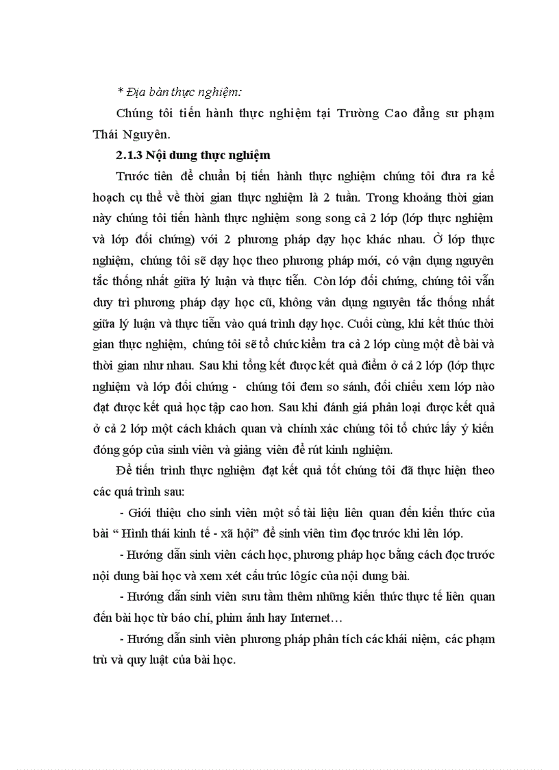 image for page Vận dụng nguyên tắc thống nhất giữa lý luận và thực tiễn trong dạy học bài Hình thái kinh tế xã hội