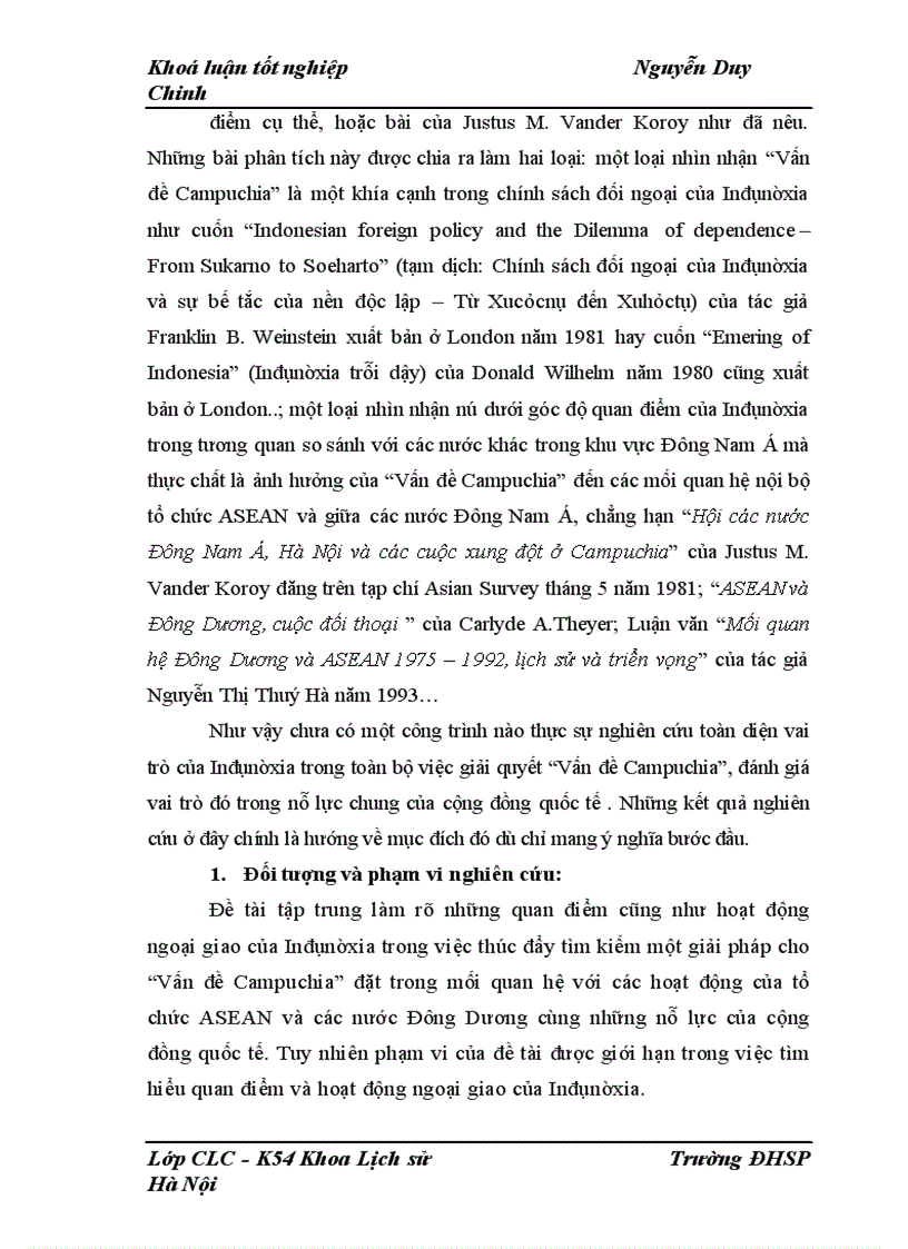 image for page Vai trò của Inđônêxia trong việc giải quyết Vấn đề Campuchia