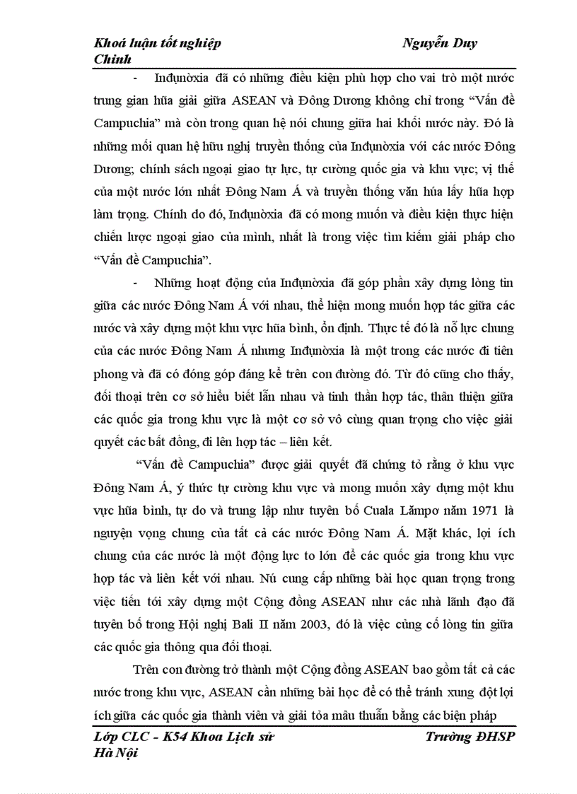 image for page Vai trò của Inđônêxia trong việc giải quyết Vấn đề Campuchia