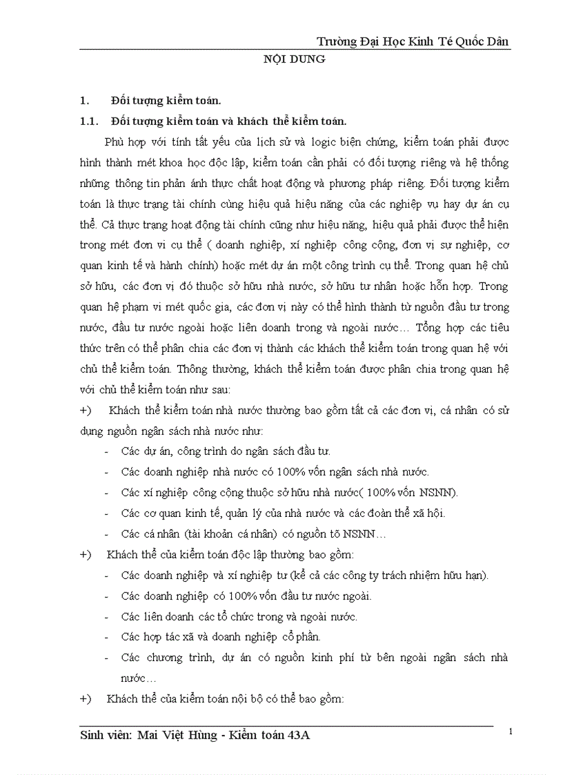 Hệ thống phương pháp kiểm toán