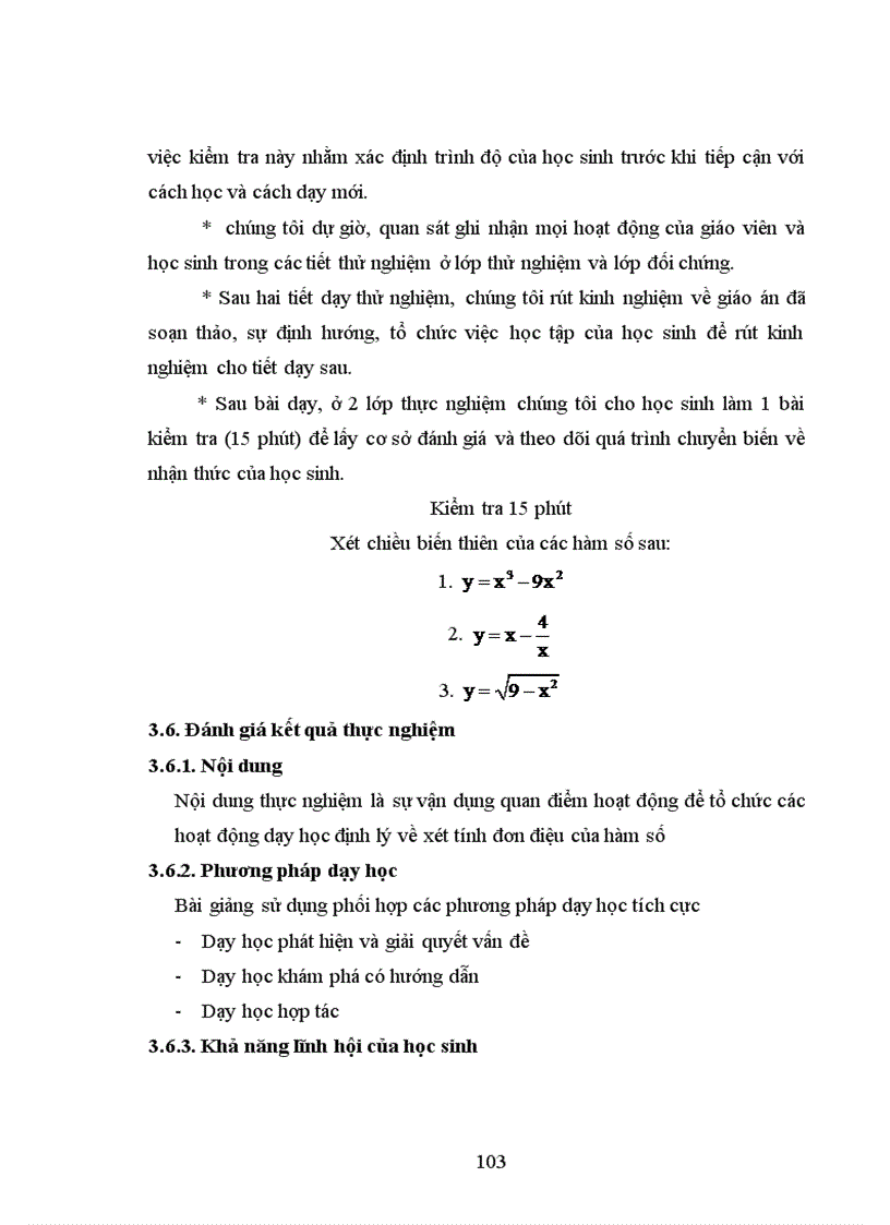 image for page Dạy học chương ứng dụng đạo hàm lớp 12 theo quan điểm hoạt động