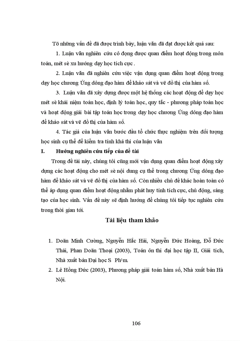 image for page Dạy học chương ứng dụng đạo hàm lớp 12 theo quan điểm hoạt động