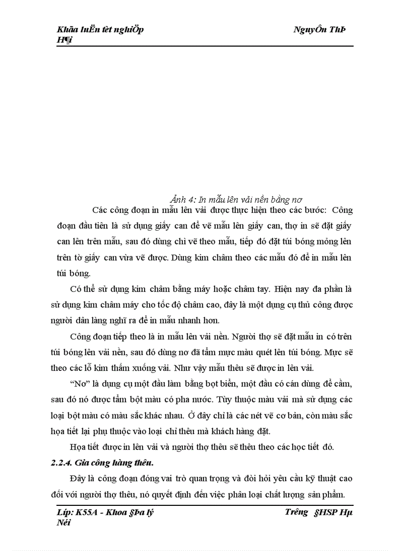 image for page Hiện trạng sản xuất và vấn đề thị trường tiêu thụ của làng nghề thêu ren Thanh Hà