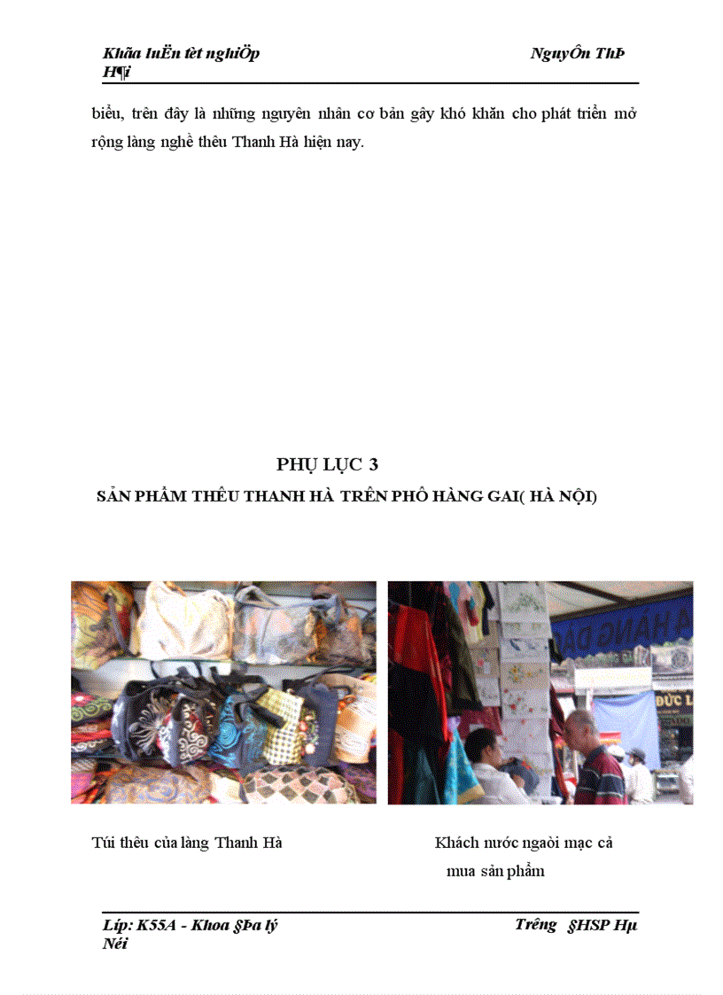 image for page Hiện trạng sản xuất và vấn đề thị trường tiêu thụ của làng nghề thêu ren Thanh Hà