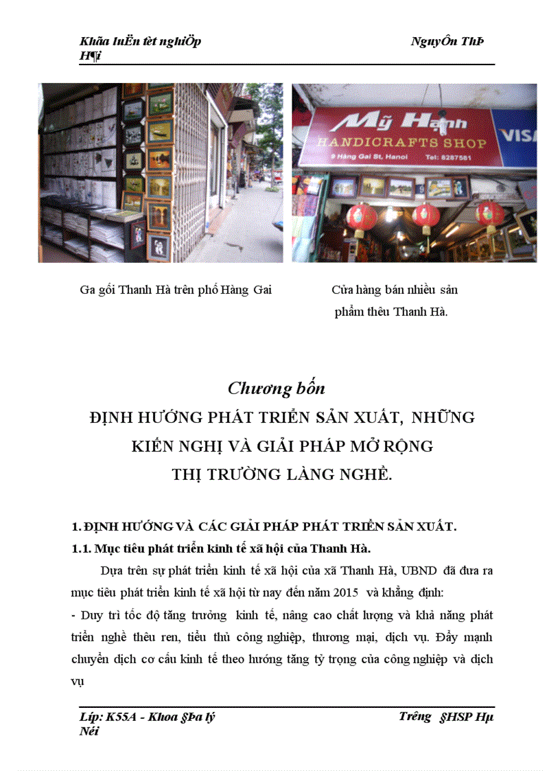 image for page Hiện trạng sản xuất và vấn đề thị trường tiêu thụ của làng nghề thêu ren Thanh Hà