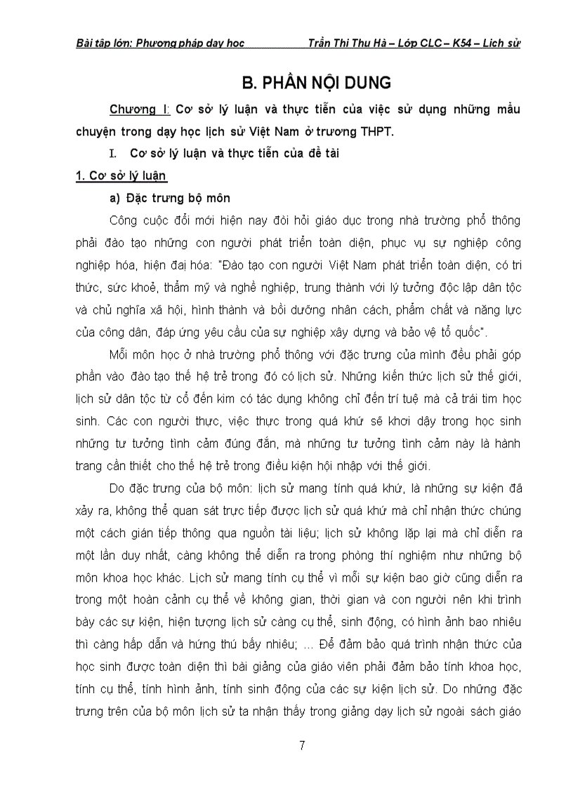 image for page Phuơng pháp sử dụng mẩu chuyện trong dạy học lịch sử Việt Nam từ 1954 đến nay ở trường phổ thông nhằm nâng cao hiệu quả bài học