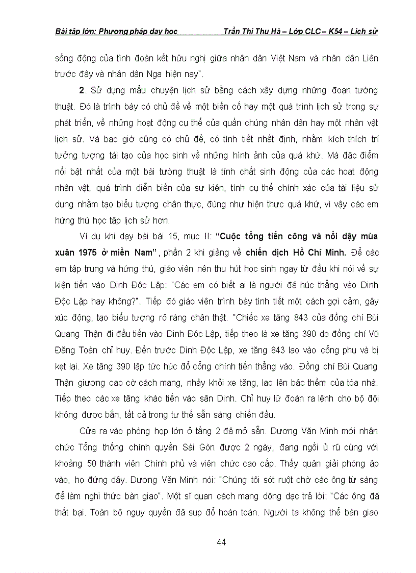 image for page Phuơng pháp sử dụng mẩu chuyện trong dạy học lịch sử Việt Nam từ 1954 đến nay ở trường phổ thông nhằm nâng cao hiệu quả bài học