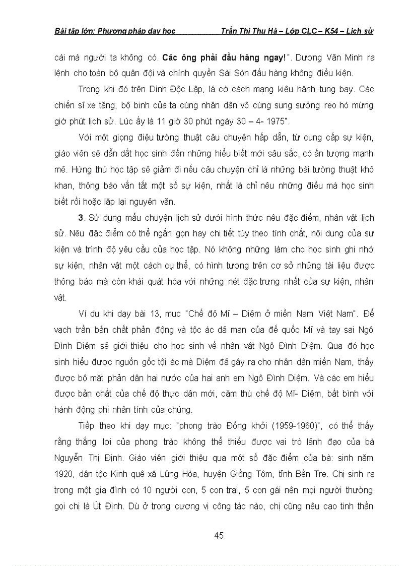 image for page Phuơng pháp sử dụng mẩu chuyện trong dạy học lịch sử Việt Nam từ 1954 đến nay ở trường phổ thông nhằm nâng cao hiệu quả bài học