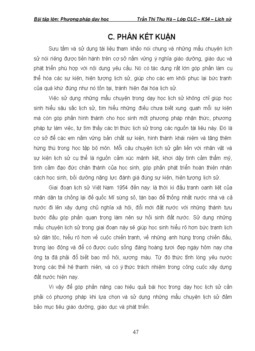 image for page Phuơng pháp sử dụng mẩu chuyện trong dạy học lịch sử Việt Nam từ 1954 đến nay ở trường phổ thông nhằm nâng cao hiệu quả bài học