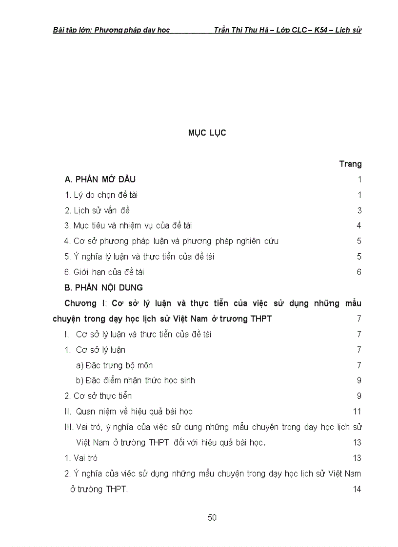 image for page Phuơng pháp sử dụng mẩu chuyện trong dạy học lịch sử Việt Nam từ 1954 đến nay ở trường phổ thông nhằm nâng cao hiệu quả bài học