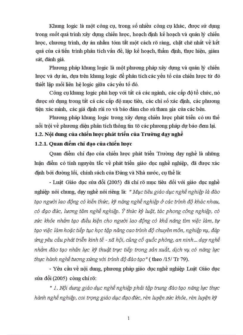 image for page Sử dụng phương pháp khung Logic để xây dựng chiến lược phát triển của Trường Kỹ nghệ I đến năm 2010
