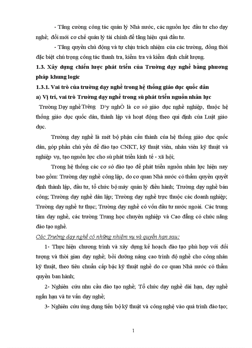 image for page Sử dụng phương pháp khung Logic để xây dựng chiến lược phát triển của Trường Kỹ nghệ I đến năm 2010