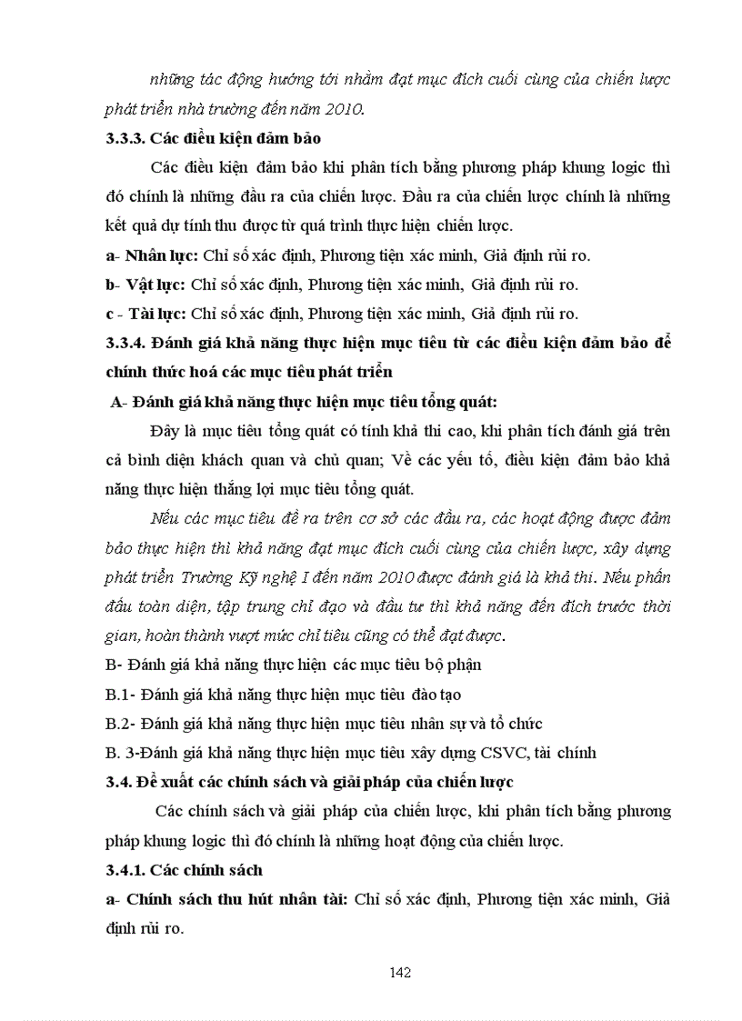 image for page Sử dụng phương pháp khung Logic để xây dựng chiến lược phát triển của Trường Kỹ nghệ I đến năm 2010