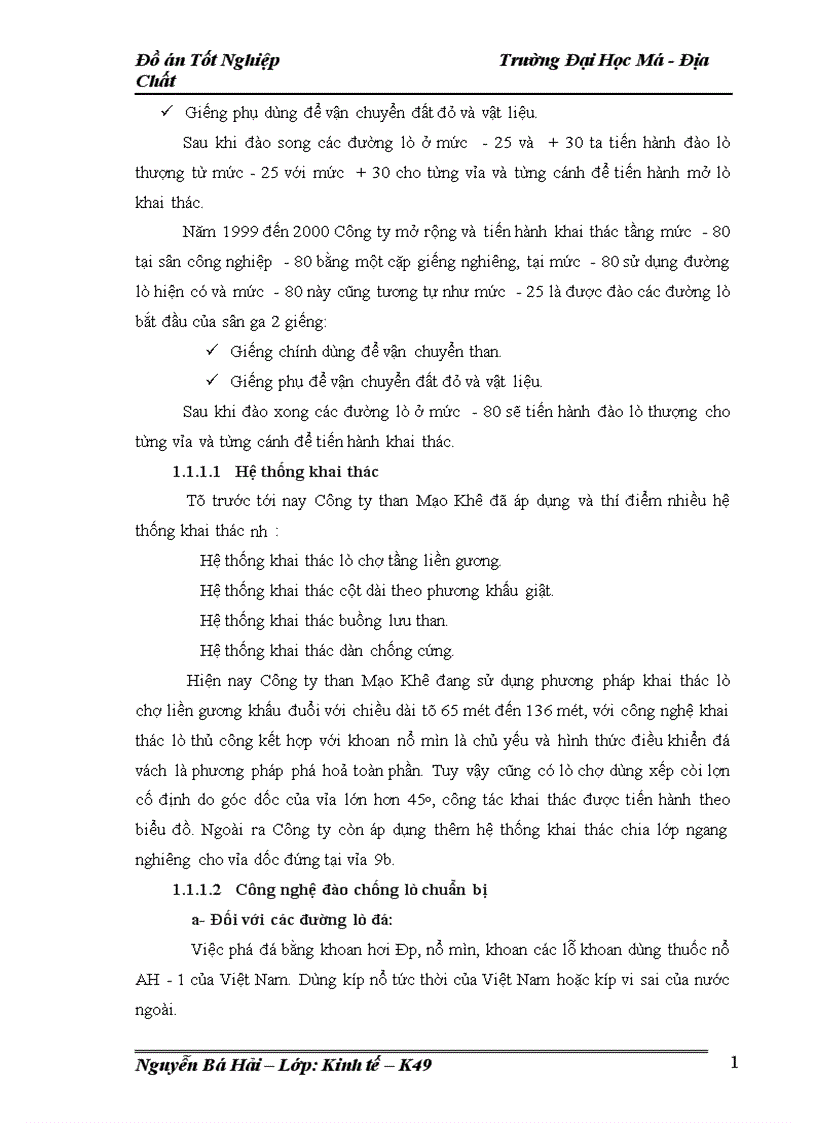 image for page Lập kế hoạch cung ứng vật tư kỹ thuật chủ yếu của Công ty than Mạo Khê năm 2009