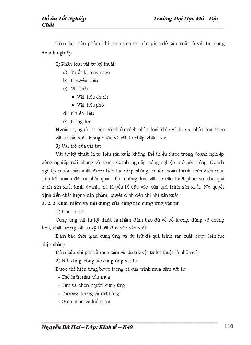 image for page Lập kế hoạch cung ứng vật tư kỹ thuật chủ yếu của Công ty than Mạo Khê năm 2009