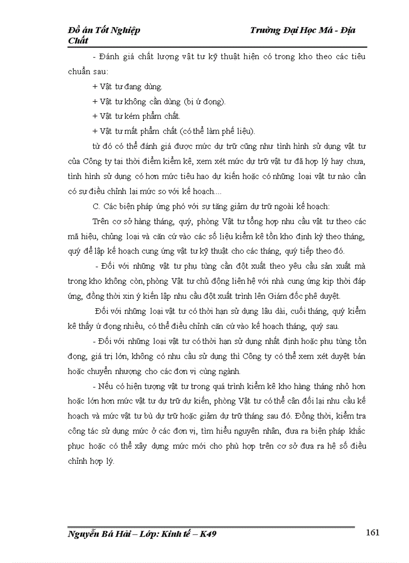 image for page Lập kế hoạch cung ứng vật tư kỹ thuật chủ yếu của Công ty than Mạo Khê năm 2009