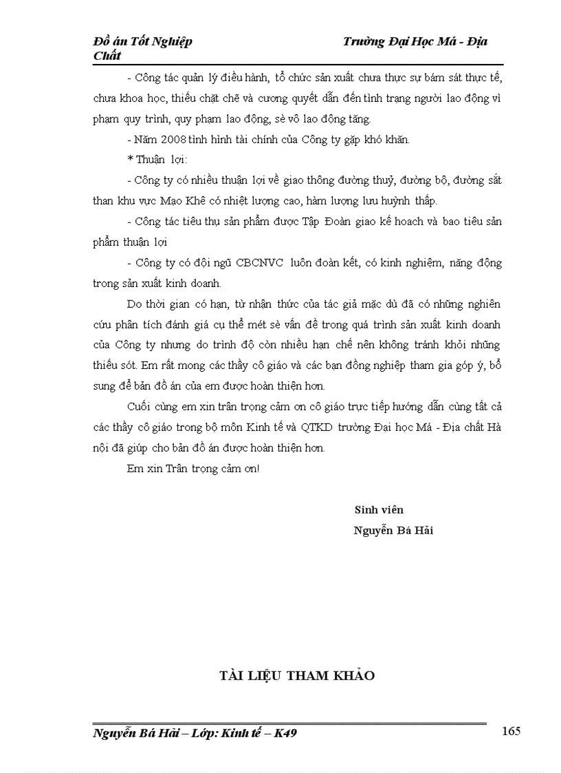 image for page Lập kế hoạch cung ứng vật tư kỹ thuật chủ yếu của Công ty than Mạo Khê năm 2009