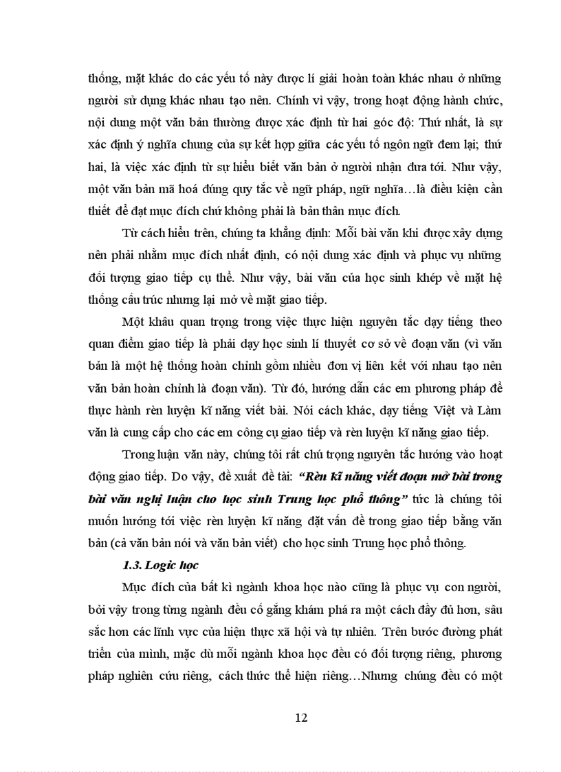 image for page Rèn kĩ năng viết đoạn mở bài trong bài văn nghị luận cho học sinh Trung học phổ thông