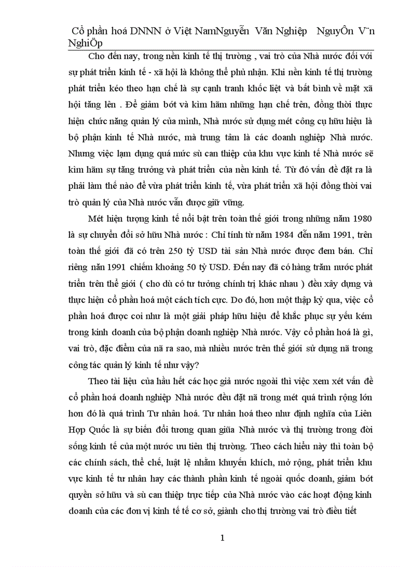 Nghiên cứu và làm thử việc chuyển xí nghiệp quốc doanh tahnhf công ty Cổ phần