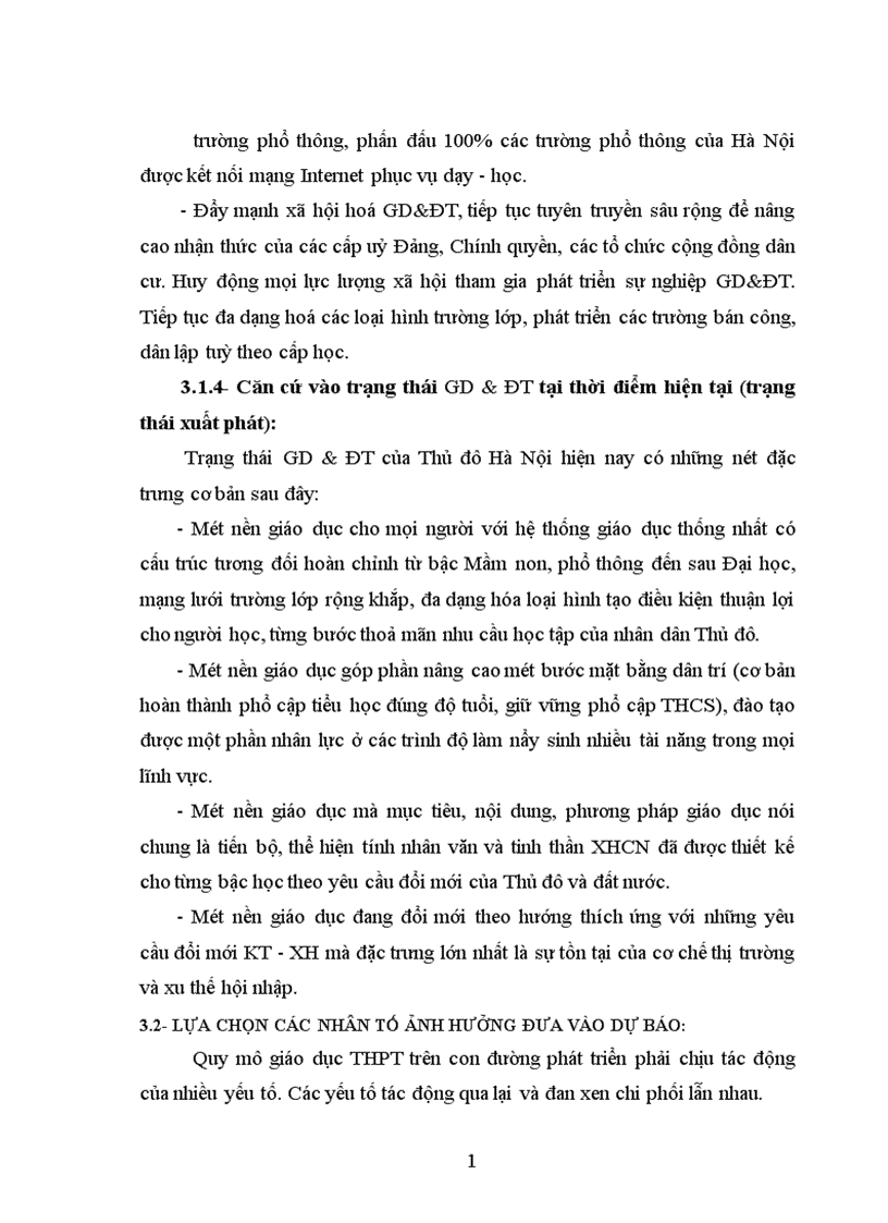 image for page Dự báo phát triển giáo dục THPT của Thủ đô Hà Nội đến năm 2015 1