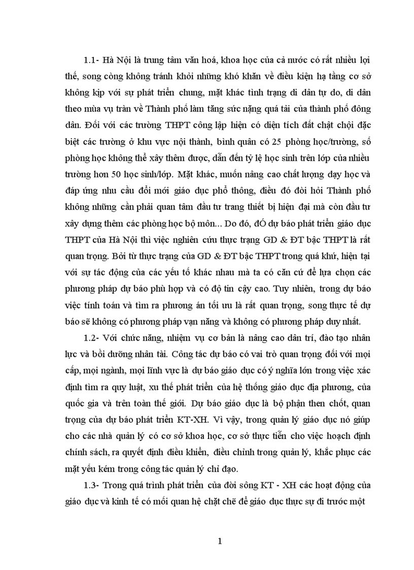 image for page Dự báo phát triển giáo dục THPT của Thủ đô Hà Nội đến năm 2015 1