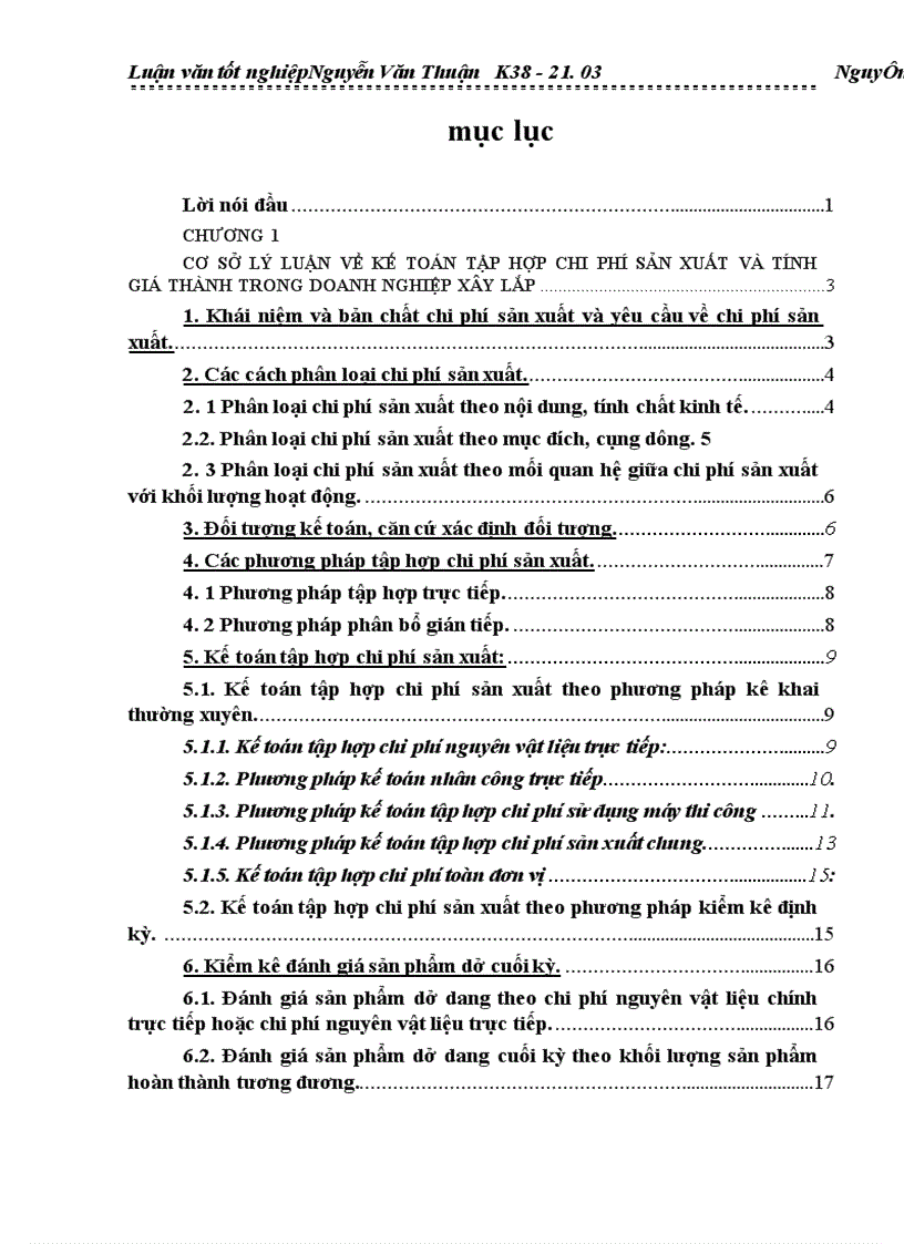 image for page Kế toán tập hợp chi phí sản xuất và tính giá thành sản phẩm xây lắp ở Công ty Xây Dựng Số 1 Phú Thọ