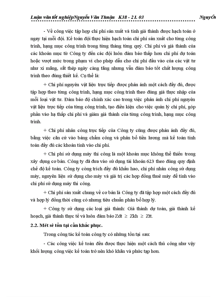 image for page Kế toán tập hợp chi phí sản xuất và tính giá thành sản phẩm xây lắp ở Công ty Xây Dựng Số 1 Phú Thọ