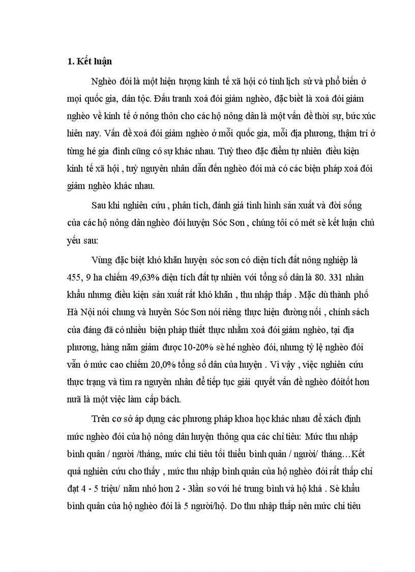 image for page Thực trạng và những giải pháp chủ yếu nhằm xoá đói giảm nghèo ở một số xã đặc biệt khó khăn huyện Sóc Sơn Thành phố Hà nội 1