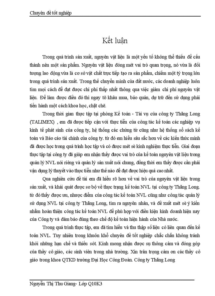 image for page Hoàn thiện công tác kế toán nguyên vật liệu tại Công ty Thăng Long TALIMEX 1