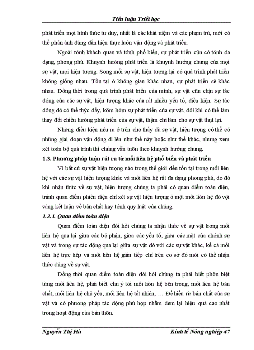 image for page Quan điểm toàn diện trong vấn đề phát triển nền nông nghiệp Việt Nam 1