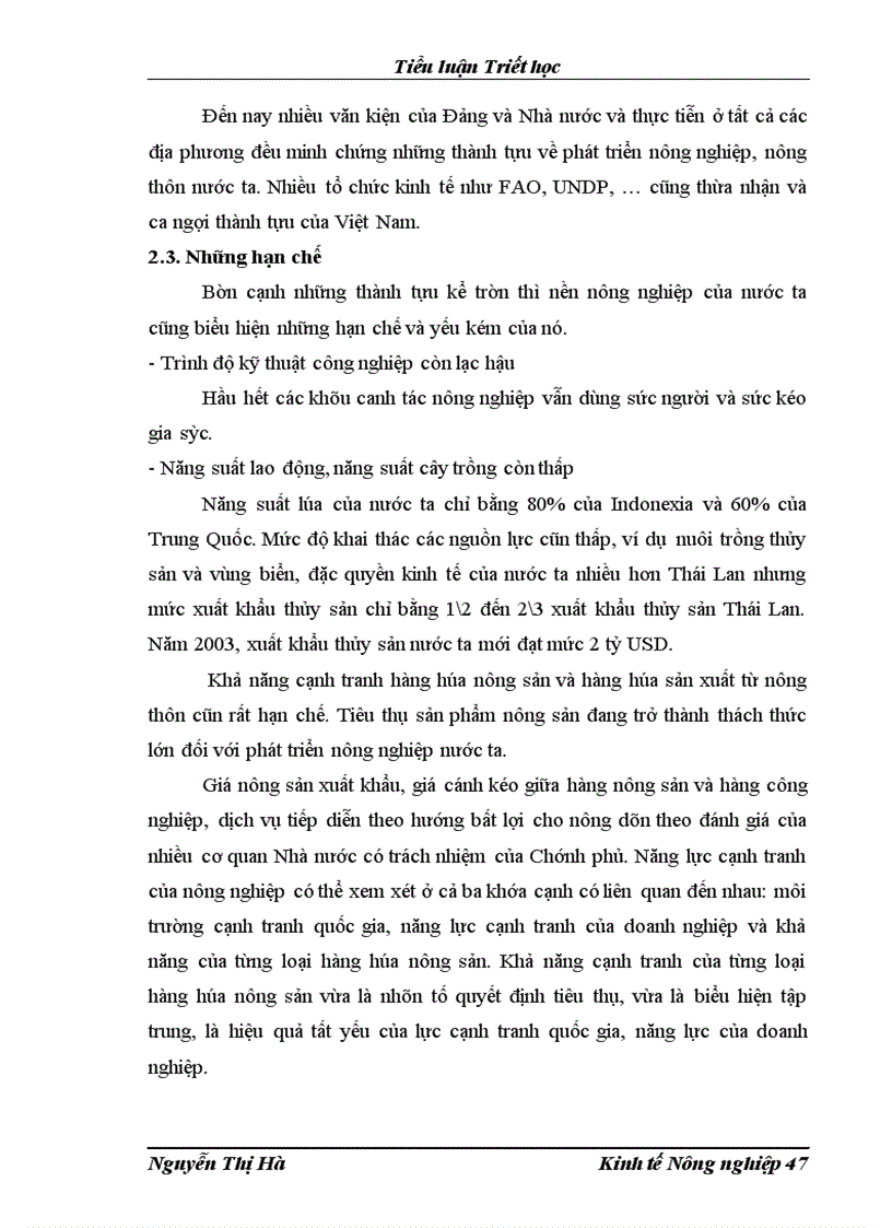 image for page Quan điểm toàn diện trong vấn đề phát triển nền nông nghiệp Việt Nam 1