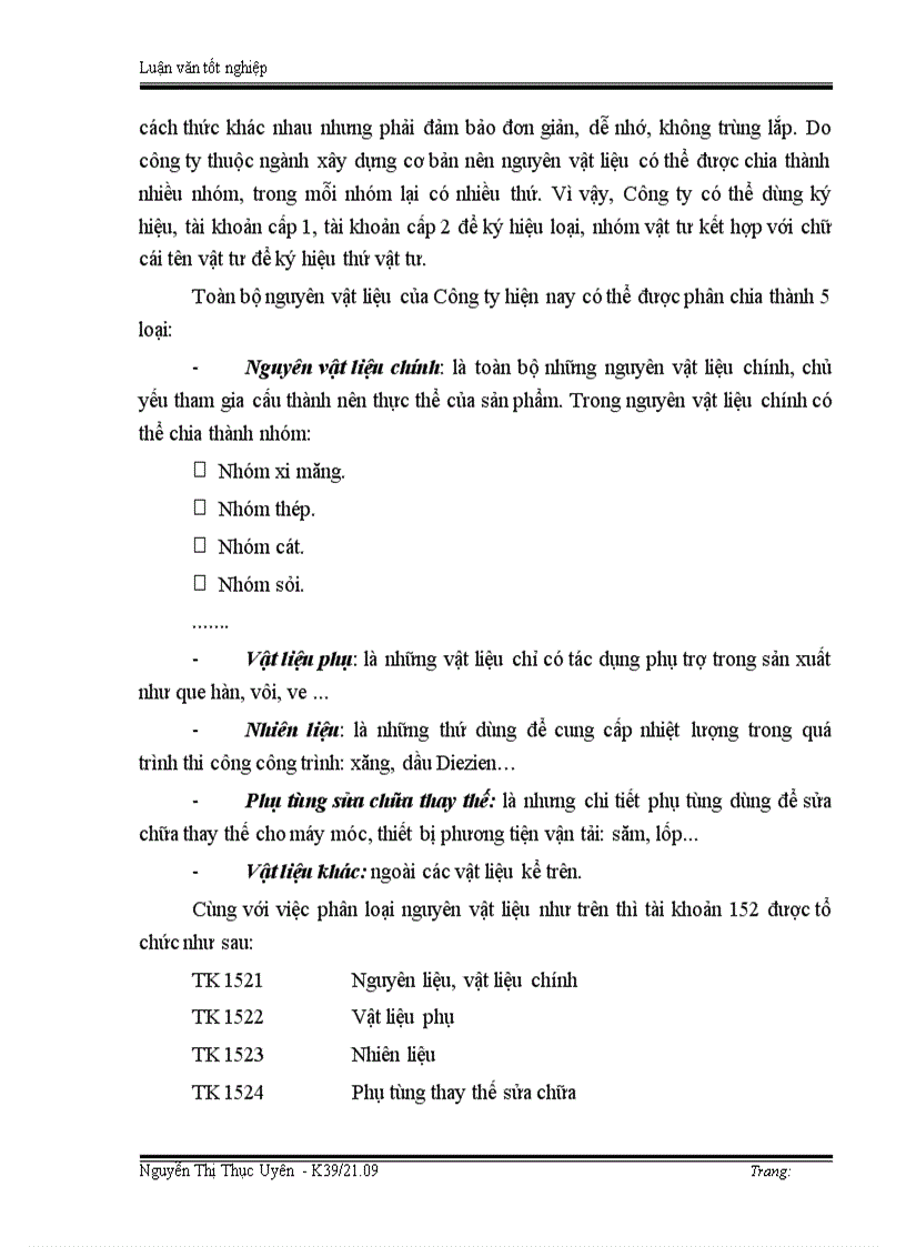 image for page Tổ chức công tác kế toán nguyên vật liệu ở Công ty xây dựng số 8 Thăng Long