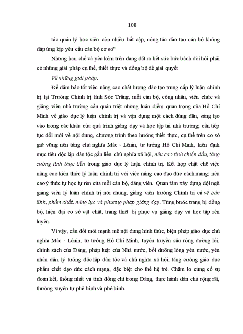 image for page Tư tưởng Hồ Chí Minh về giáo dục lý luận chính trị với việc nâng cao chất lượng đào tạo trung cấp lý luận chính trị ở Trường Chính trị tỉnh Sóc Trăng