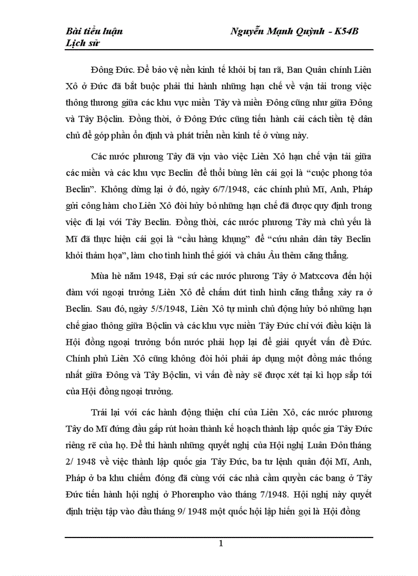 image for page Những diễn biến chủ yếu của cuộc chiến tranh lạnh giữa hai cực Xô Mĩ hai khối Đông Tây qua việc giải quyết vấn đề Đức sau năm 1945 1