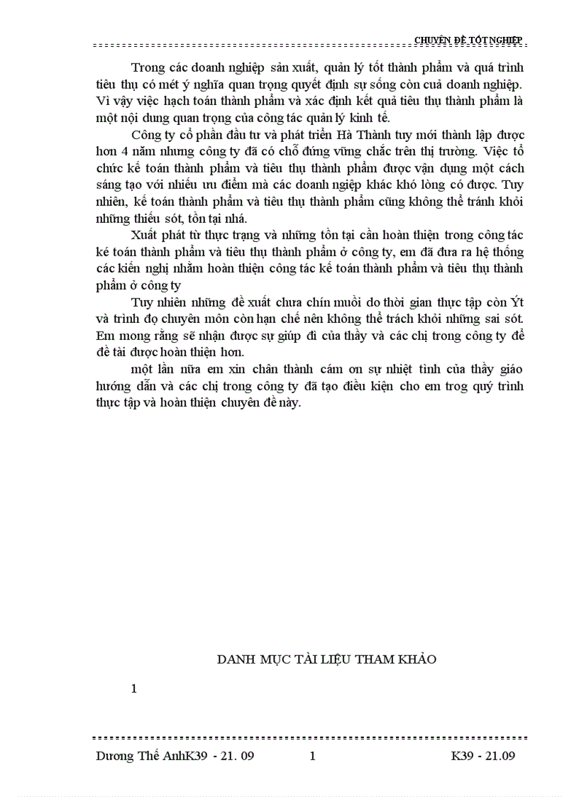 image for page Tổ chức công tác kế toán thành phẩm và tiêu thụ thành phẩm ở công ty cổ phần đầu tư và phát triển Hà thành