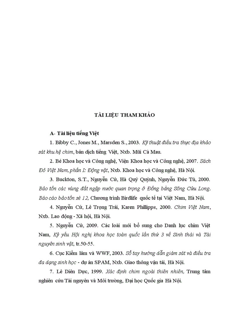 image for page Nghiên cứu thành phần loài chim và một số đặc điểm sinh thái học của các loài chim nước làm tổ tại vườn chim Chi Lăng Nam huyện Thanh Miện tỉnh Hải Dương