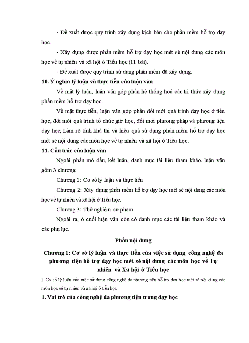 image for page Xây dựng phần mềm hỗ trợ dạy học một số nội dung các môn học về tự nhiên và xã hội ở Tiểu học bằng công nghệ đa phương tiện 1