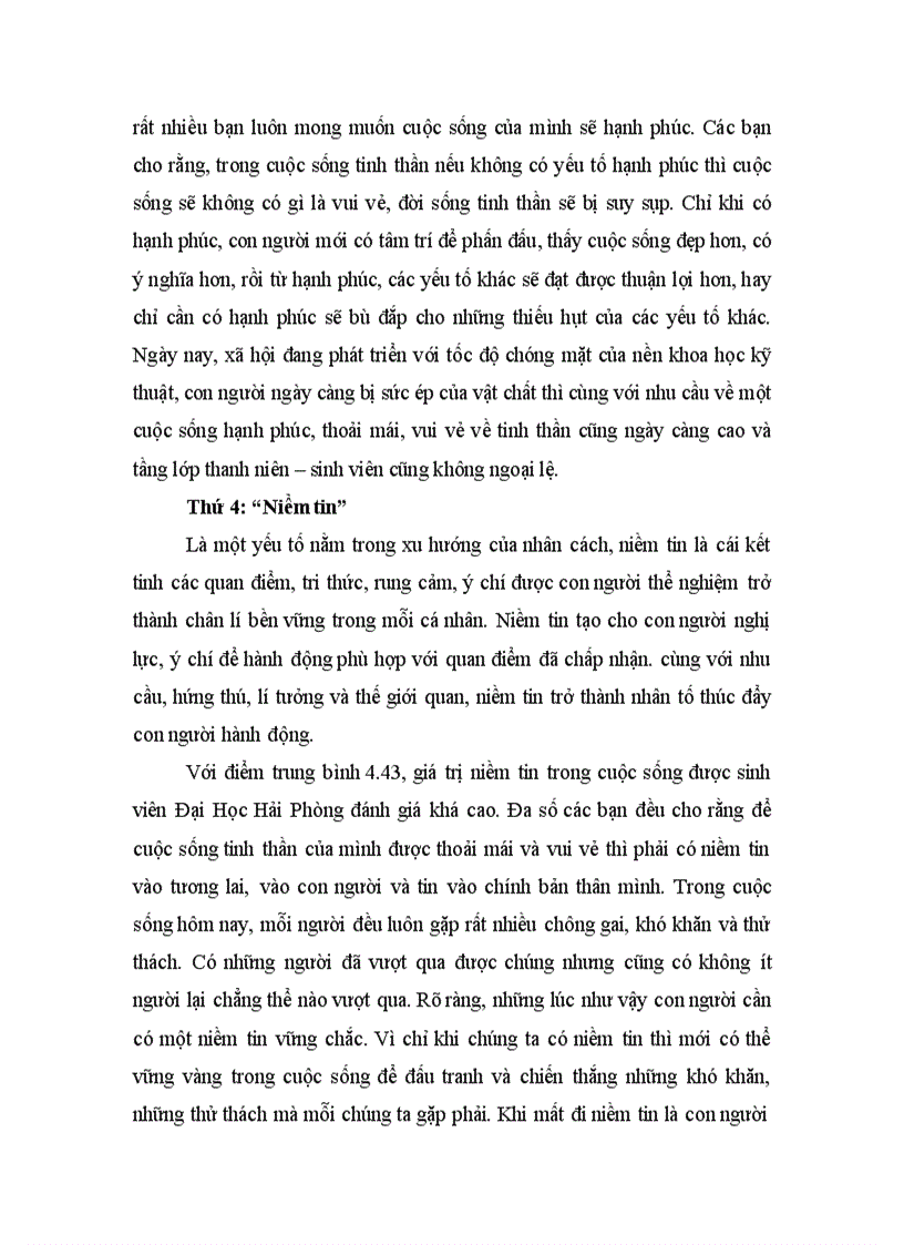 image for page Tìm hiểu định hướng giá trị chất lượng cuộc sống tinh thần của sinh viên ĐH Hải Phòng